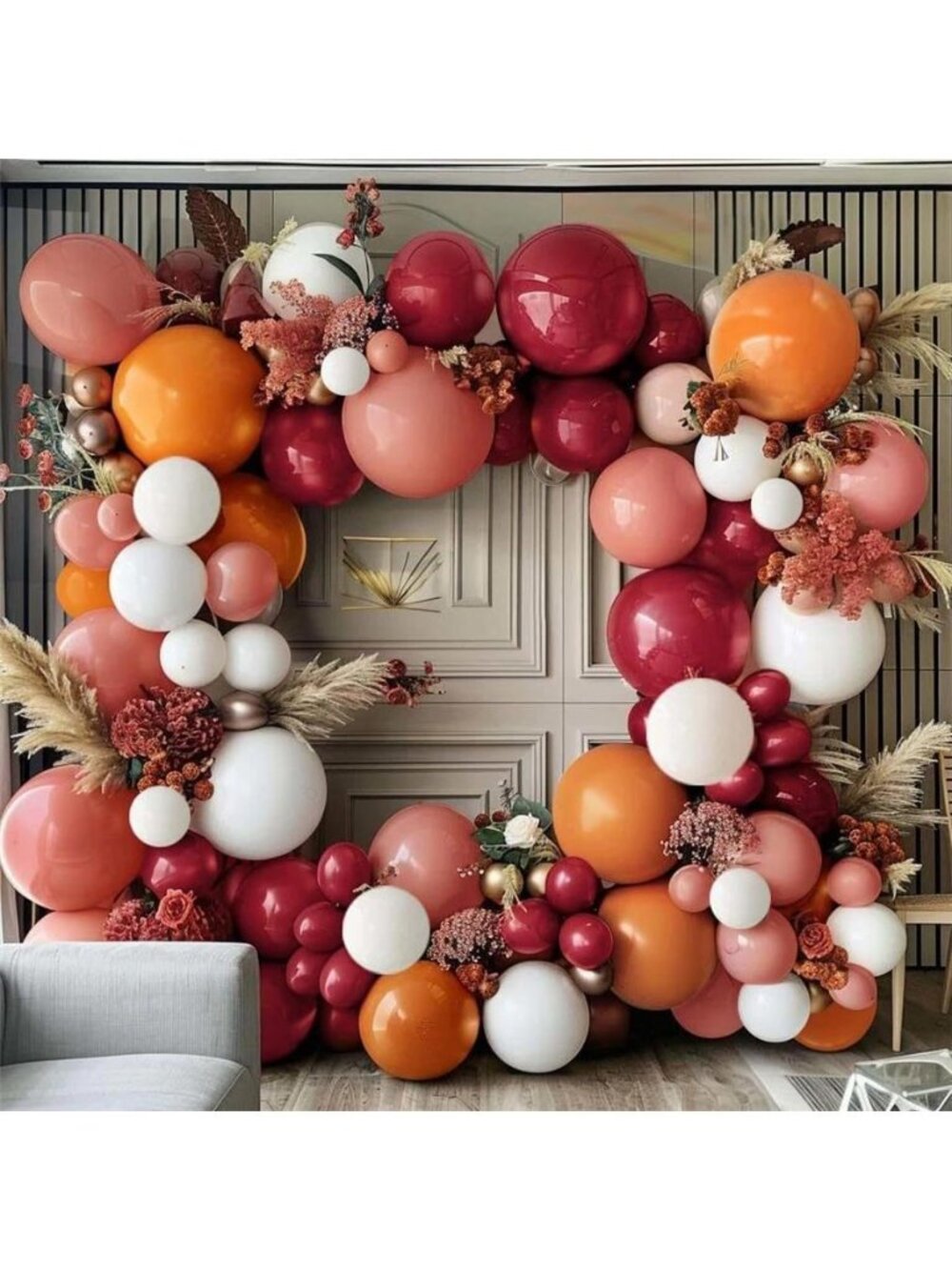 Garland Double Stuffed Burgundy